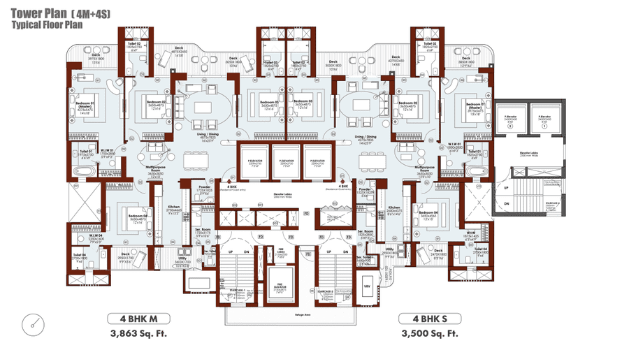 Whiteland Westin Residences Floor Plan