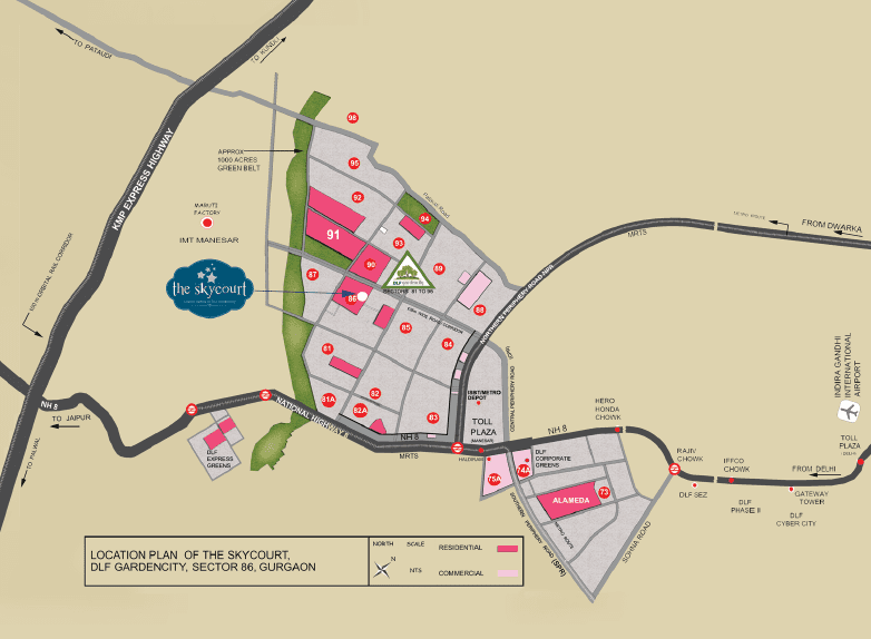 dlf skycourt location