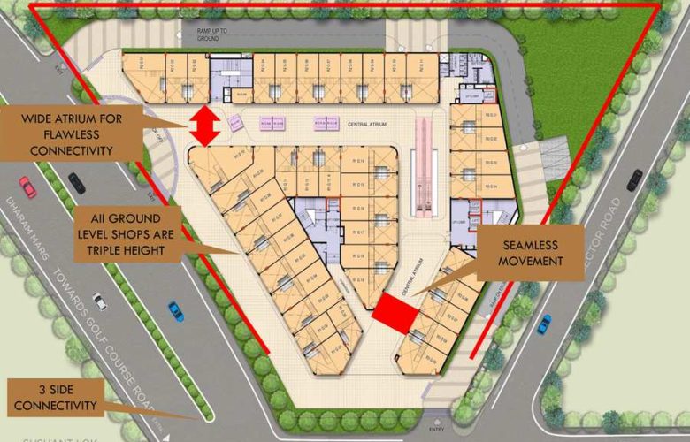 M3M ATRIUM site map 57 sector Gurgaon